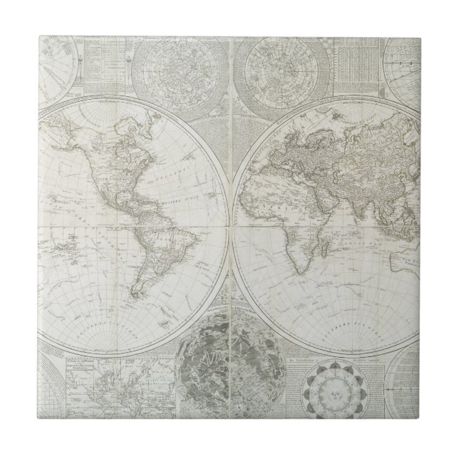 Terraqueous Globe by Samuel Dunn | 1787 Tile (Front)