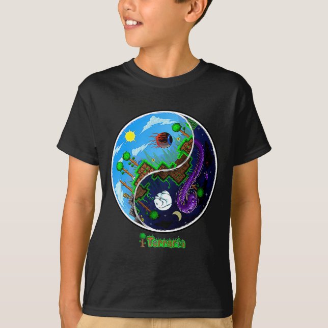 Terraria Night And Day T Shirt  (Front)
