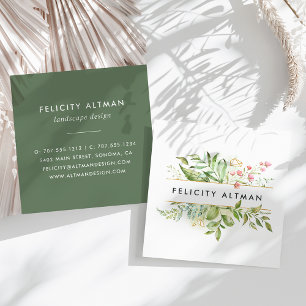 Terrarium Botanical Square Business Card