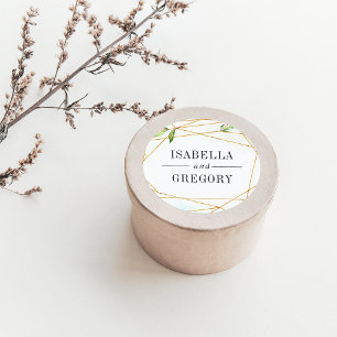 Terrarium   Green Botanical Wedding Classic Round Sticker