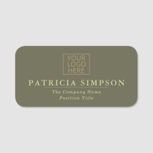 Terrarium Moss Dark Green and Pistachio Pale Green Name Tag
