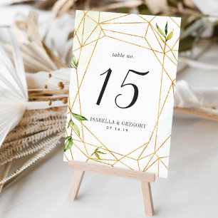 Terrarium   Personalised Table Number Card