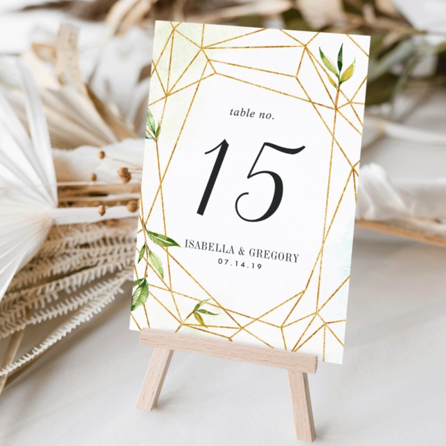 Terrarium | Personalised Table Number Card (Creator Uploaded)