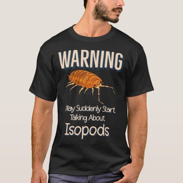 Terrarium Roly Poly Pill Bug   Orange Isopod T-Shirt (Front)
