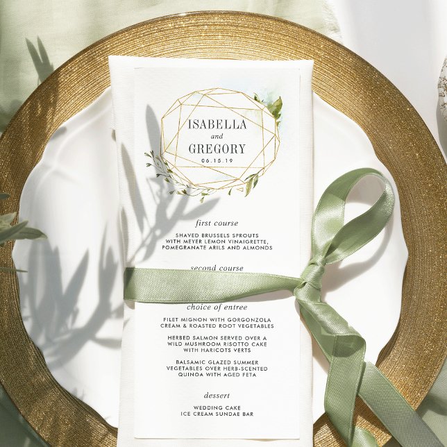 Terrarium Wedding Menu Card (Creator Uploaded)