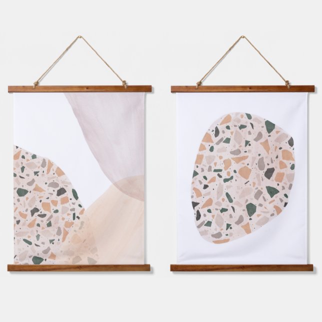 Terrazzo abstract hanging tapestry (Double)