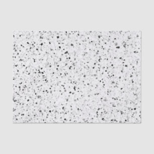 Terrazzo Elegant Black And White Grey Retro Tissue Paper