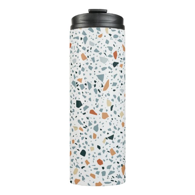Terrazzo floor marble seamless hand crafted patter thermal tumbler (Front)