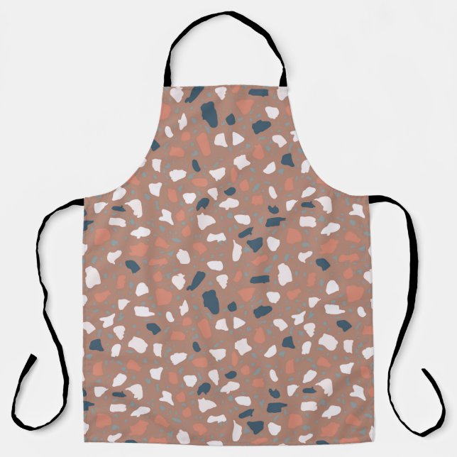 Terrazzo flooring seamless pattern. Vintage stone, Apron (Front)