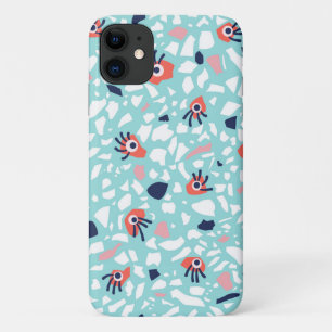 Terrazzo Funny Geometric Pattern With Eyes Case-Mate iPhone Case