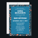 Terrazzo Hand Drawn Custom Bar Bat Mitzvah Invitation<br><div class="desc">Perfect card to announce a bat mitzvah, bar mitzvah or other Jewish celebration! Hand made terrazzo pattern for you on the front and back side! FULLY CUSTOMIZABLE! Click on “Personalise” above to edit the text. Click "edit using design tool" to adjust the fonts, colours and placements and to delete the...</div>