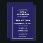 Terrazzo Hand Drawn Custom Bar Bat Mitzvah Invitation<br><div class="desc">Perfect card to announce a bat mitzvah, bar mitzvah or other Jewish celebration! Hand made in pencil terrazzo pattern for you on the front and back side! FULLY CUSTOMIZABLE! Click on “Personalise” above to edit the text. Click "edit using design tool" to adjust the fonts, colours and placements and to...</div>