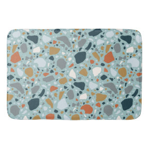 Terrazzo In Blue Bath Mat