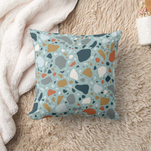 Terrazzo In Blue Cushion (Blanket)