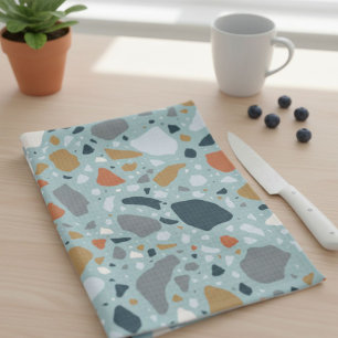 Terrazzo In Blue Tea Towel