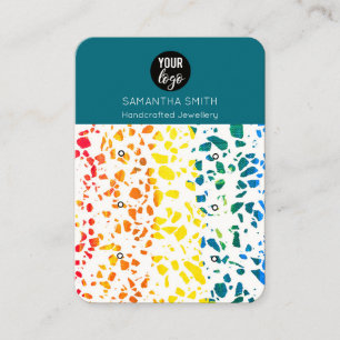 Terrazzo Mosaic Colourful Stud Earring Display Car Business Card