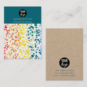 Terrazzo Mosaic Colourful Stud Earring Display Car Business Card