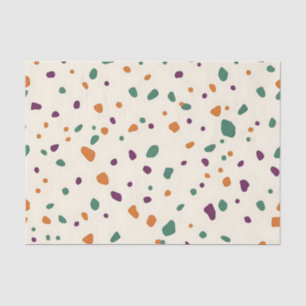 Terrazzo Multicolor Organic Pebble Speckle Pattern Tissue Paper