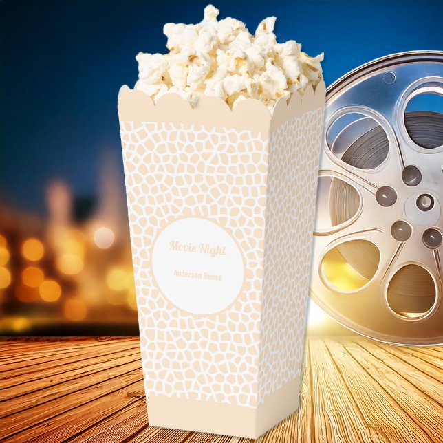 Terrazzo - Orange Peach Popcorn Favour Box (Terrazzo - Orange Peach Popcorn Favor Box-Popcorn Movie by Leapfroglisics Shop)