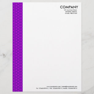 Terrazzo Pattern 03 Violet on Magenta Personalised Letterhead