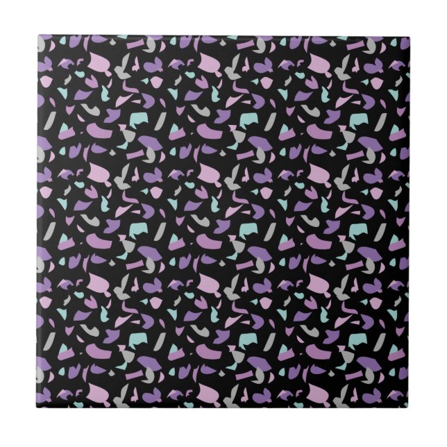 Terrazzo pattern black tile (Front)