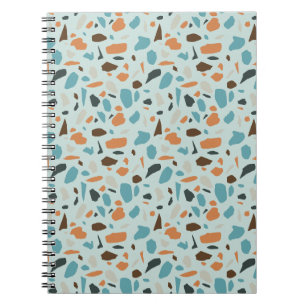 Terrazzo Pattern Blue Notebook