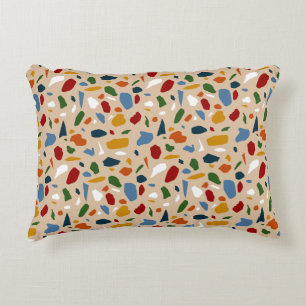 Terrazzo Pattern Colorful Decorative Cushion