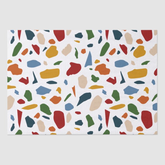 Terrazzo Pattern Colourful Tissue Paper (Front)