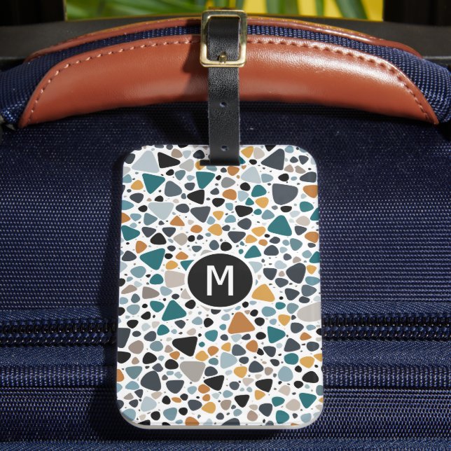 Terrazzo Pattern Luggage Tag (Front Insitu 2)
