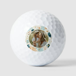 Terrazzo Pattern Personalised Photo Golf Balls