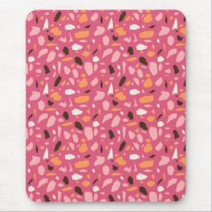 Terrazzo Pattern Pink Mouse Pad