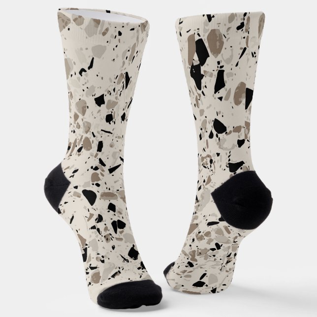 Terrazzo Pattern  Socks (Angled)