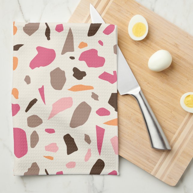 Terrazzo Pattern Tea Towel (Quarter Fold)