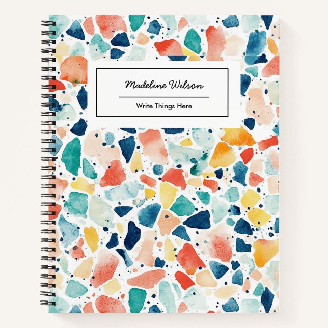 Terrazzo Pattern Writing Pad Notebook (Front)