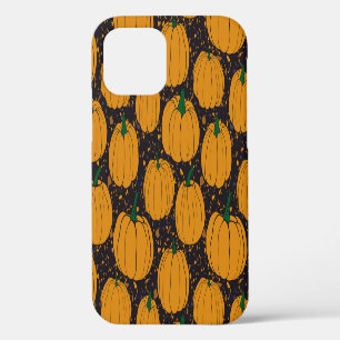 Terrazzo pumpkins, autumn vintage pattern. iPhone 12 case