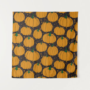 Terrazzo pumpkins, autumn vintage pattern. tapestry