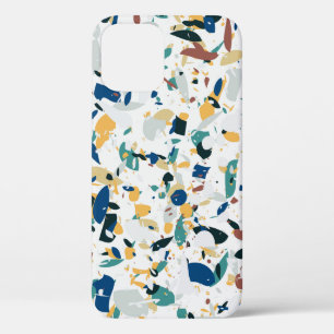 Terrazzo seamless pattern. Modern abstract design iPhone 12 Case