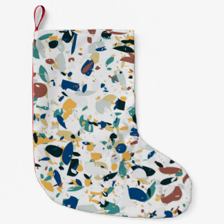 Terrazzo seamless pattern. Modern abstract design  Small Christmas Stocking