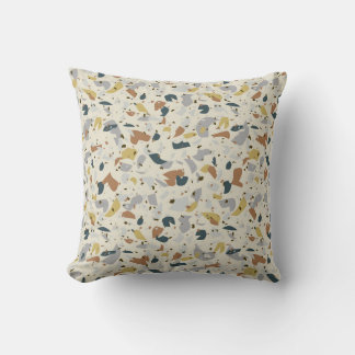 Terrazzo seamless pattern with overlapping element cushion