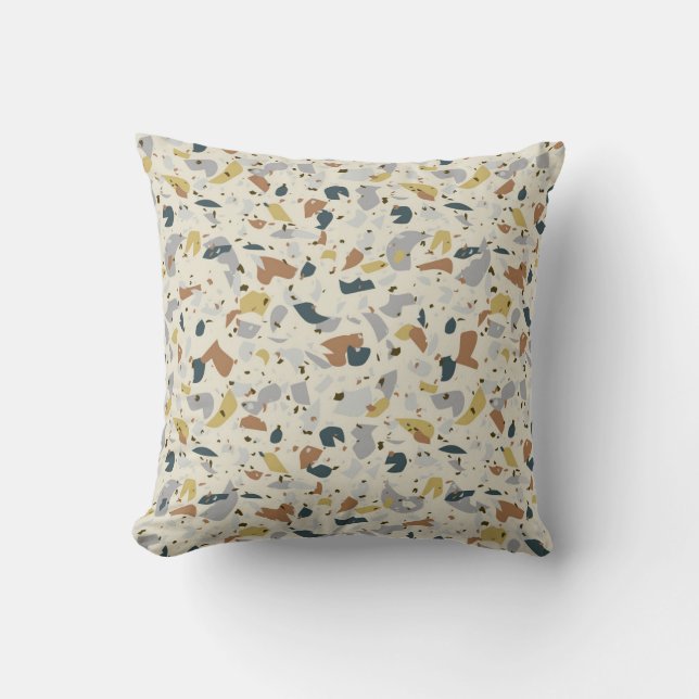Terrazzo seamless pattern with overlapping element cushion (Front)
