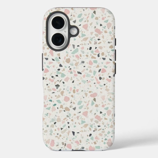 Terrazzo Speckle Pattern Case Pastel (Back)