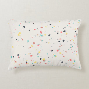 Terrazzo Speckle Seamless Pattern Decorative Cushion