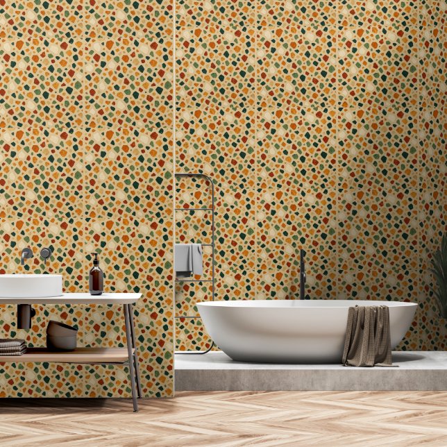 Terrazzo Stone Pattern Background Wallpaper (Bathroom)