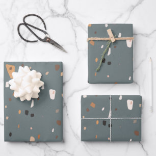 Terrazzo stone texture  wrapping paper sheet