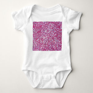 Terrazzo Texture: Pink White Elegance. Baby Bodysuit