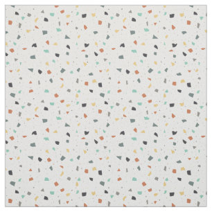 Terrazzo Tile Confetti Modern Style Earth Tones Fabric