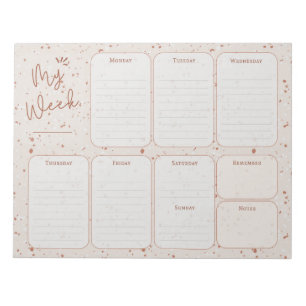 Terrazzo Weekly Planner Notepad