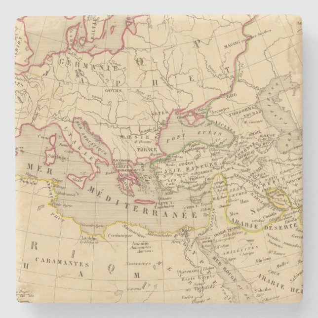Terre aux trois fils de Noe Stone Coaster (Front)
