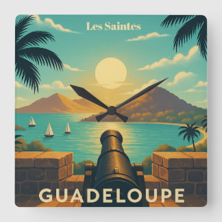 Terre-de-Haut, Guadeloupe Fort Napoleon Square Wall Clock