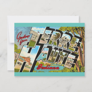 Terre Haute Indiana Greeting Postcard